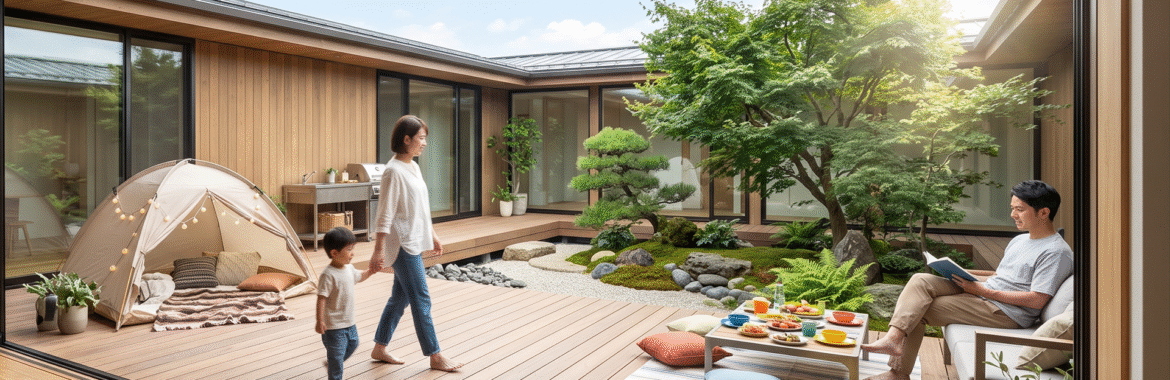 外からの視線をシャットアウト！注文住宅の中庭のある家がつくる極上のプライベート空間