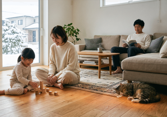 吹き抜けリビングにも効果的！注文住宅で活躍する床暖房の仕組みと健康・快適メリット
