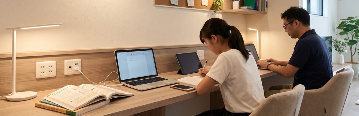 夏休みの宿題がはかどる！リビングに作るスタディスペース