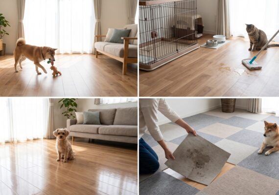 室内犬の足腰を守る！「ペット対応フロア」を採用したリビングづくりと傷・ニオイ対策